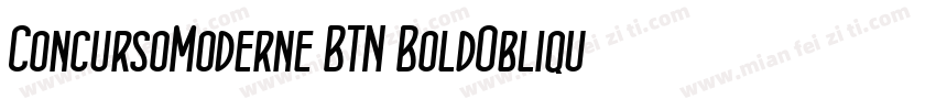 ConcursoModerne BTN BoldOblique字体转换